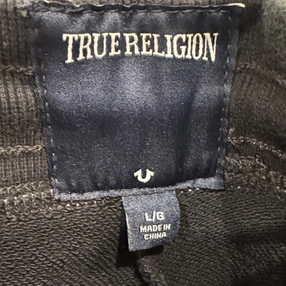 True Religion Black Sweatpants with White Accents